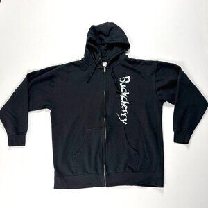 Buckcherry Band Zip Up Hoodie Black Sz 2XL MCMXCV Los Angeles Rock Angel